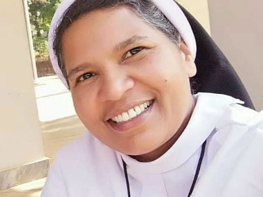 File image of Sister Lucy Kalappura. Image courtesy: TK Devasia