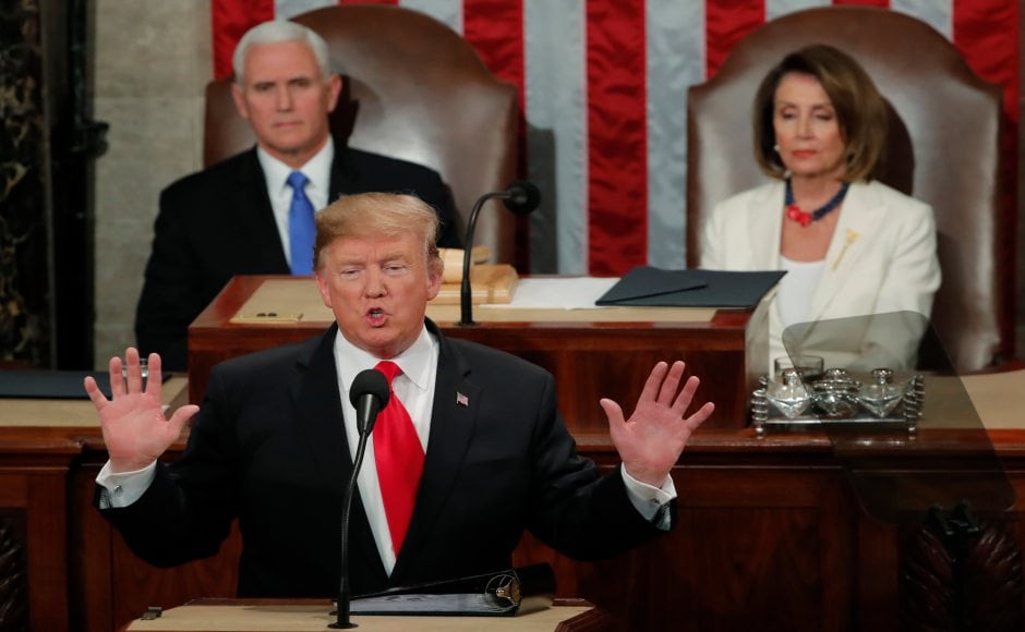 US president Donald Trump on Wednesday delivered his second State of the Union address. His initial appearance on 28 February, 2017, was weeks after his inauguration on 20 January and not considered a formal State of the Union. Reuters US president Donald Trump on Wednesday delivered his second State of the Union address. His initial appearance on 28 February, 2017, was weeks after his inauguration on 20 January and not considered a formal State of the Union. Reuters