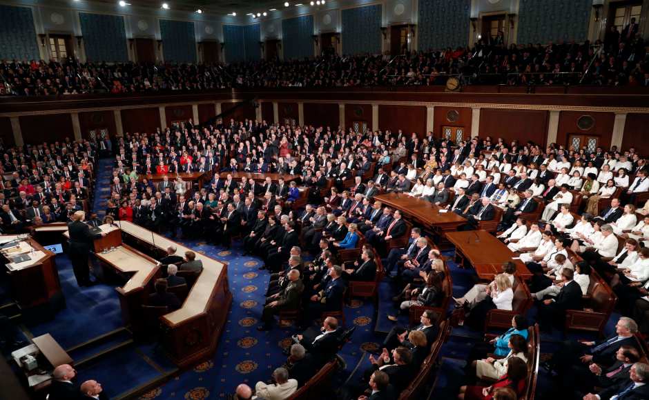 Trump called for unity and cross-party cooperation in Washington during his address, a message likely to ring hollow with emboldened Democrats eager to block his push for a wall along the US-Mexico border. AP Trump called for unity and cross-party cooperation in Washington during his address, a message likely to ring hollow with emboldened Democrats eager to block his push for a wall along the US-Mexico border. AP