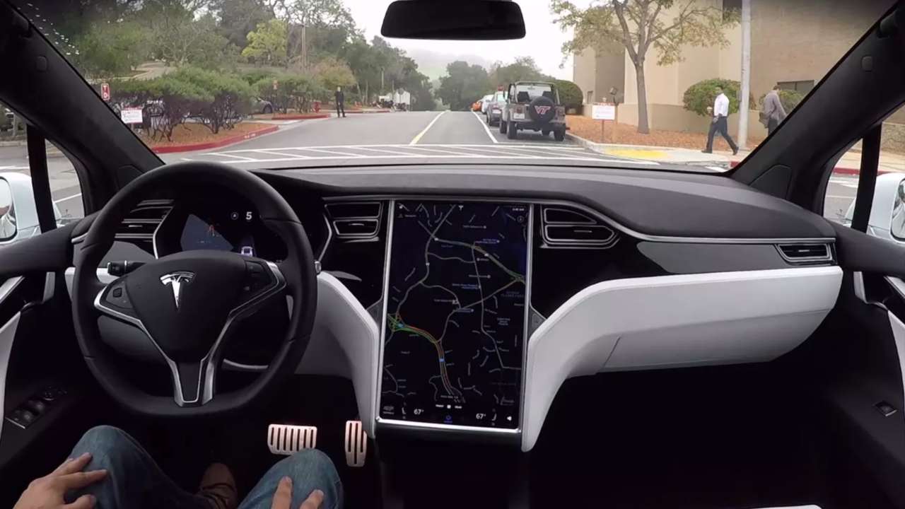 Hands off, Mister. Image courtesy: Tesla