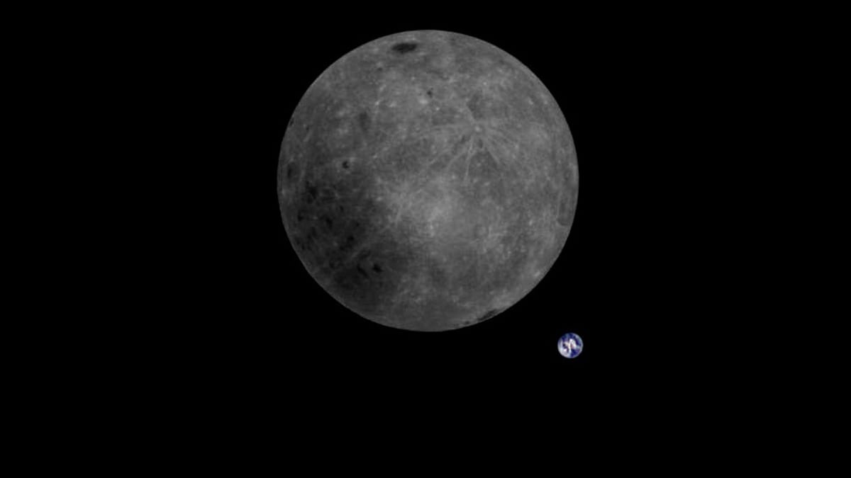 Stunning image of Moon's far side and Earth captured by Chinese satellite