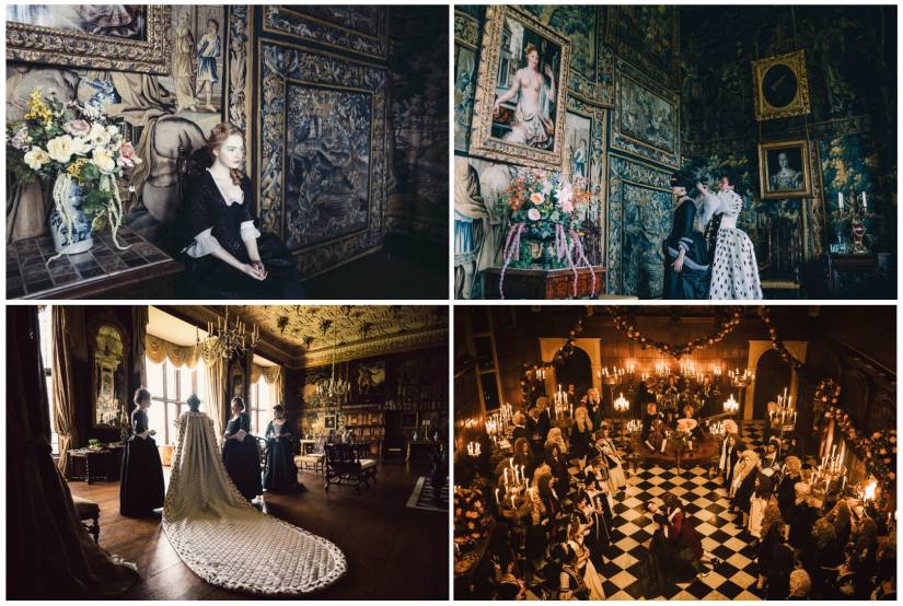 Various stills from The Favourite. Fox Searchlight