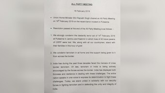 At all-party meet on Pulwama attack, politicos lay differences aside, adopt resolution to stand with jawans