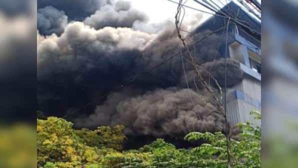Fire breaks out at Paragon footwear godown in Kochi, no casualties reported; firefighters seeks navy's to help douse flames