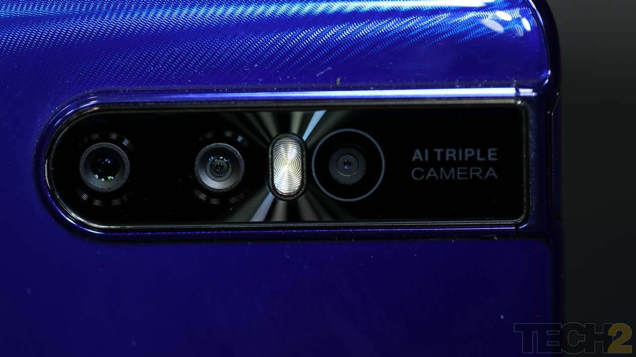 The Vivo V15 Pro has a triple camera setup at the back. Image: tech2/Nandini Yadav