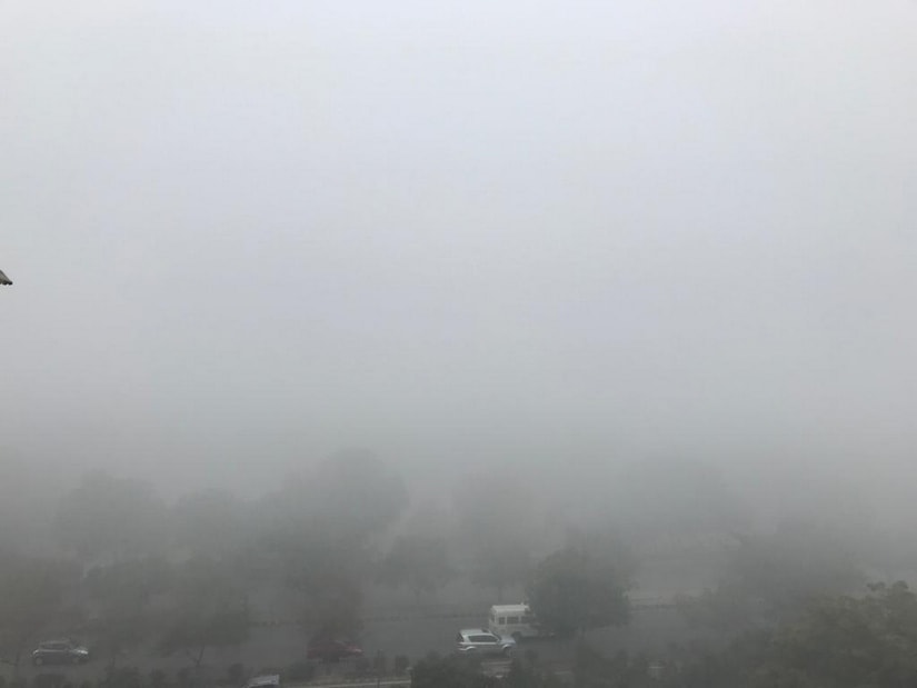 Delhi's Dwarka under a blanket of fog. Image courtesy: Charu Gupta/Firstpost