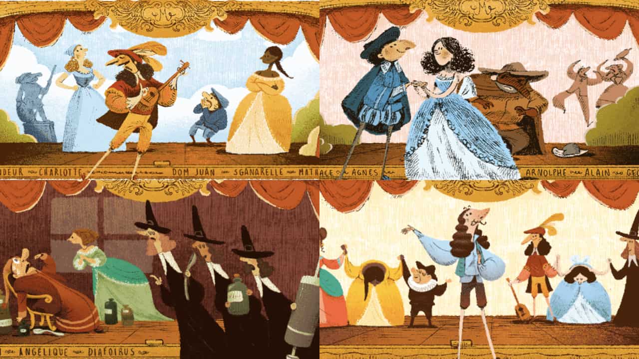 Molière, greatest artist in French theatre's history celebrated in Google Doodle Molière, greatest artist in French theatre's history celebrated in Google Doodle