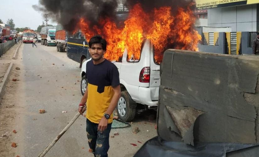 The Gujjars have been staging an agitation since Friday demanding a five percent reservation in government jobs and higher education institutes. Image by 101Reporters