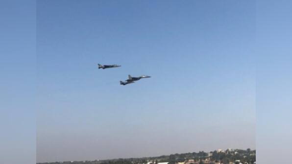 Aero India Show 2019: Three IAF aircraft including a Su-30MKi in lead fly in 'missing man' position to honour Wg Cdr Sahil Gandhi