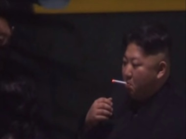 Kim Jong-un spotted smoking cigarette hours before arrival in Vietnam for summit with Donald Trump Kim Jong-un spotted smoking cigarette hours before arrival in Vietnam for summit with Donald Trump