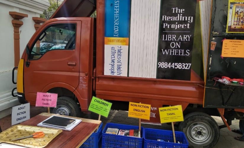 The books van would run on a schedule to housing societies and complexes. 