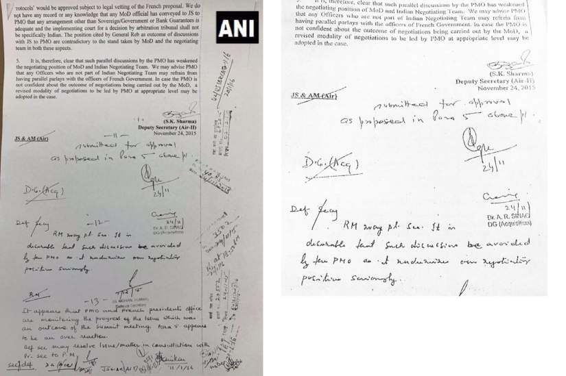The letter produced by ANI (left) and the letter produced by The Hindu. Image courtesy: Twitter/@ANInews