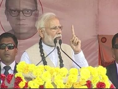 Narendra Modi addressed a rally in WEst bengal today. Twitter/@BJP4India