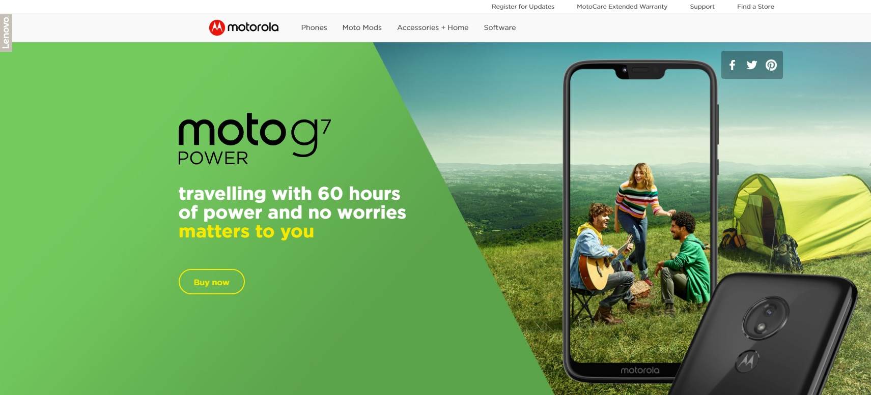 Moto G7 Power listed on official Moto India e-store. Image: Motorola