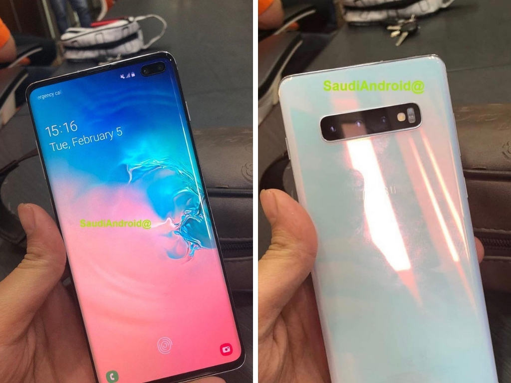 Samsung Galaxy S10 Plus leaked hands-on images confirm in-display fingerprint sensor. Image: Benjamin Geskin