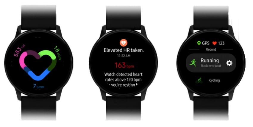 Samsung Galaxy Watch Active said to include new animations. Image: SamMobile