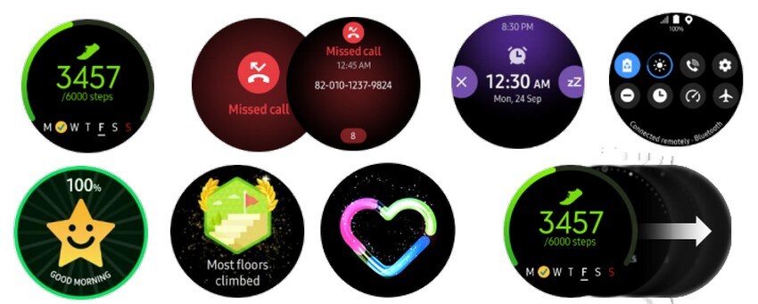 New renders reveal Galax Watch Active running Samsung's custom One UI. Image: SamMobile