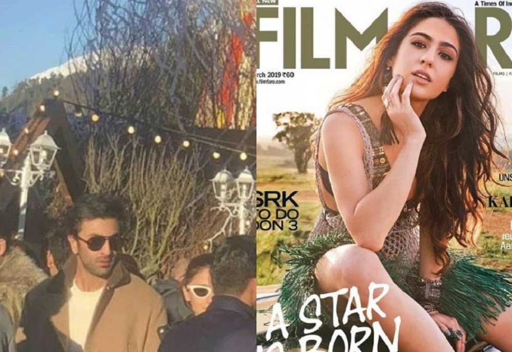 Sara Ali Khan's Filmfare cover; Alia Bhatt, Ranbir Kapoor at Akash