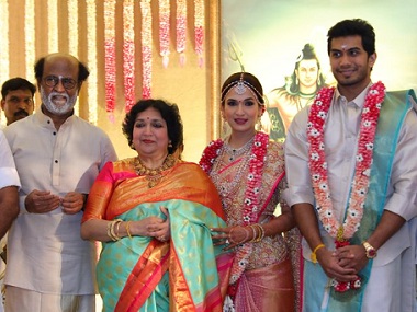 Soundarya Rajinikanth marries Vishagan Vanangamudi in star-studded ceremony in Chennai Soundarya Rajinikanth marries Vishagan Vanangamudi in star-studded ceremony in Chennai