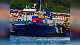 Venezuela aid boat docks at Curacao in the Caribbean after navy blocks cargo from reaching crisis-hit country