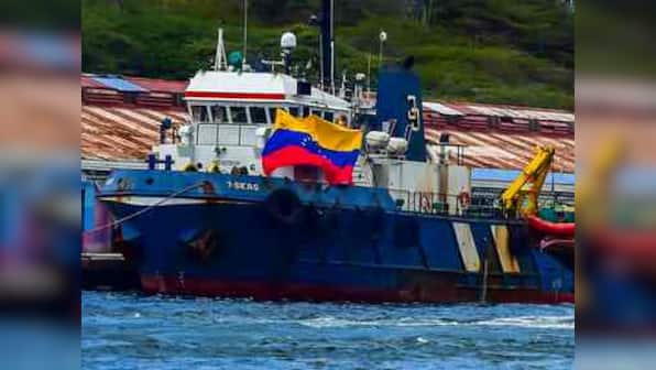 Venezuela aid boat docks at Curacao in the Caribbean after navy blocks cargo from reaching crisis-hit country