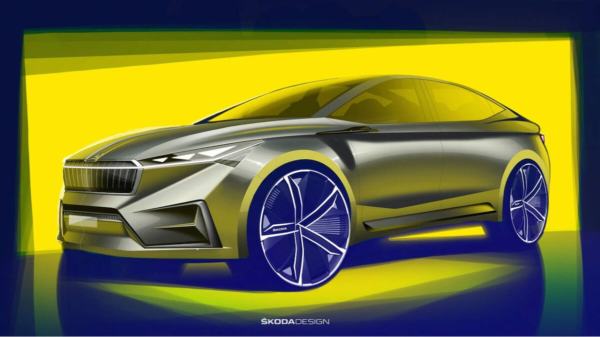 Skoda teases the upcoming electric Vision iV via concept renders ahead of launch