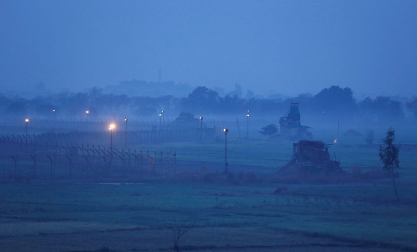 Border Security Force bunkers near the fenced border with Pakistan in Ranbir Singh Pura sector near Jammu. Reuters