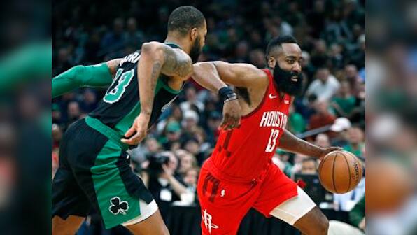NBA: James Harden powers Rockets to victory against Celtics; Raptors lose to Pistons in overtime