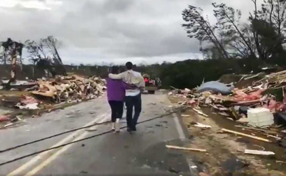 Over 150 emergency responders rushed to Alabama’s Lee County to join rescue efforts. The storm also affected parts of Georgia, South Carolina and Florida. By nightfall on Sunday, the rains ceased and pieces of destroyed property were seen littered all over the area. AP Over 150 emergency responders rushed to Alabama’s Lee County to join rescue efforts. The storm also affected parts of Georgia, South Carolina and Florida. By nightfall on Sunday, the rains ceased and pieces of destroyed property were seen littered all over the area. AP