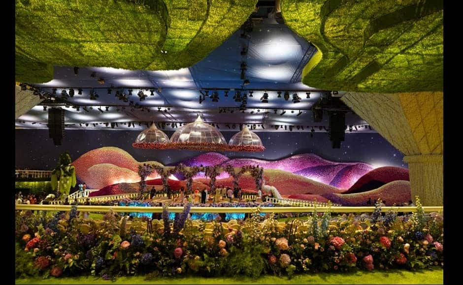 Ambani residence is decked for the event
