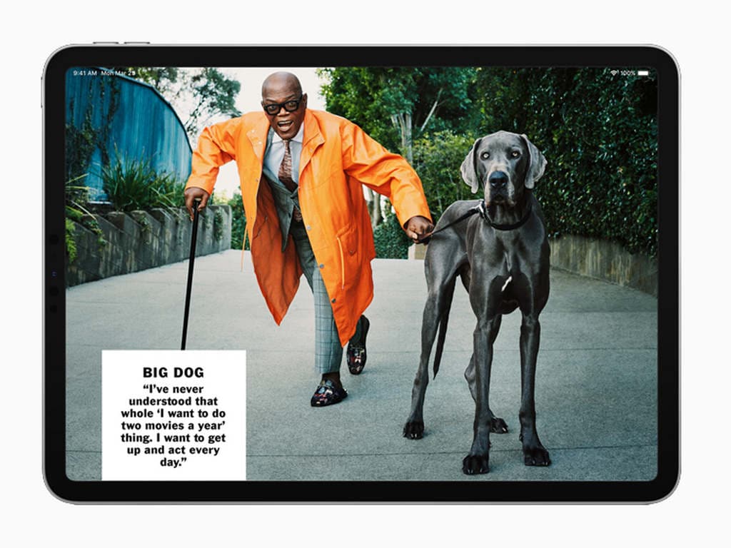 A magazine page optimised for the iPad on Apple News+. Image: Apple