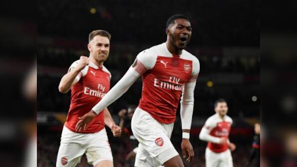 Europa League: Arsenal overcome first-leg deficit to see off Rennes; Chelsea rout Dynamo Kiev to reach quarter-finals