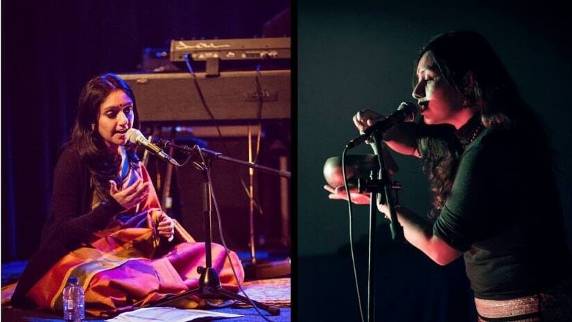 Vocalists Sawani Mudgal (Left) and Tritha (Right). are scheduled to perform at the March edition of Under the Banyan Tree on a Full Moon Night. Images via Facebook