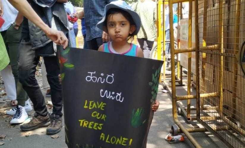 Children take part in protests against Bengaluru's 102-kilometre-long corridor network. 101Reporters.com