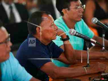 Amazon tribesman Bare Bornaldo Waimiri says his father, mother, sister and brother were killed by Brazil Army at historic hearing Amazon tribesman Bare Bornaldo Waimiri says his father, mother, sister and brother were killed by Brazil Army at historic hearing