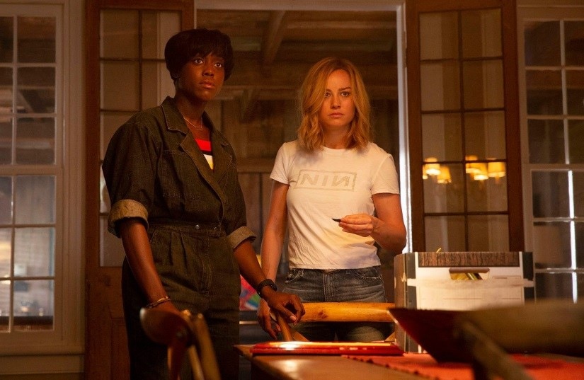   Lashana Lynch and Brie Larson in an image of Captain Marvel. Marvel Studios 