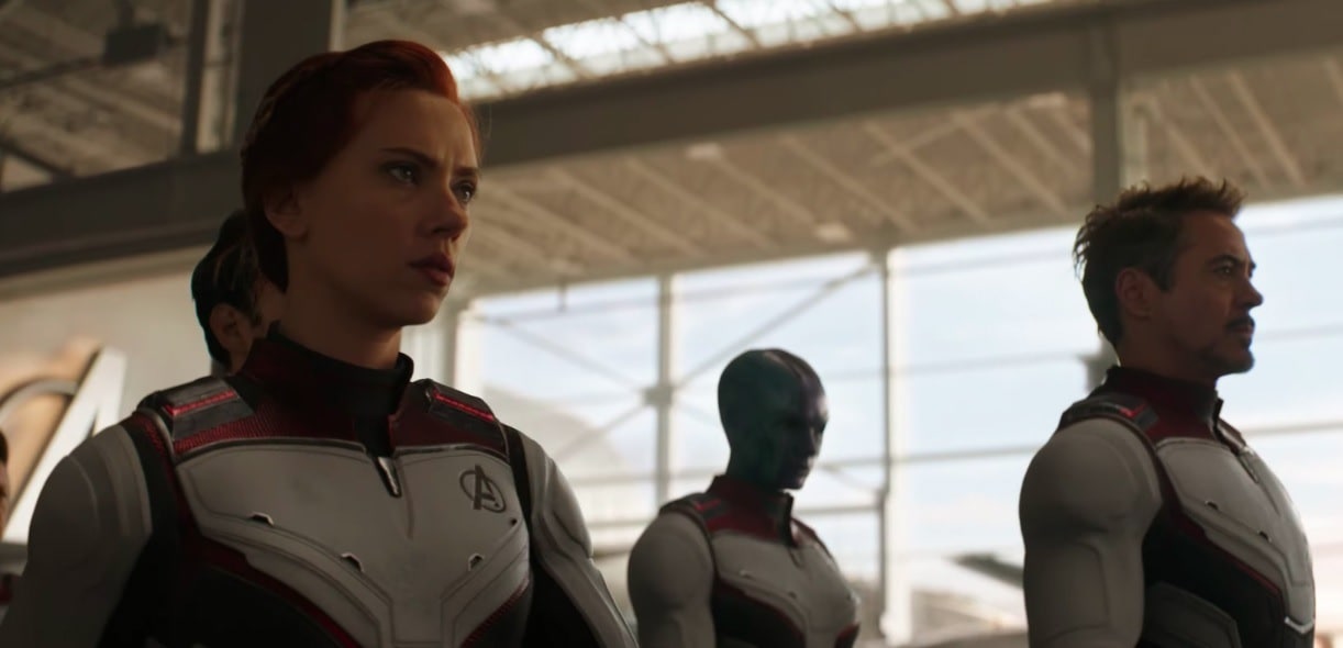 Black Widow and Hawkeye in a still from Endgame trailer