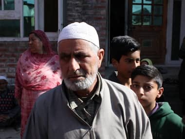 Mohammad Ismael, uncle of Shahid Farooq Bhat, who was injured Saturday in army firing. Nisar-ul-Haq 