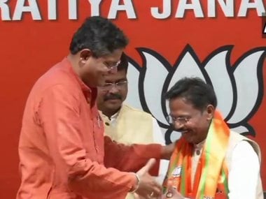 Nabarangpur MP Balabhadra Majhi joined the BJP on Saturday. ANI