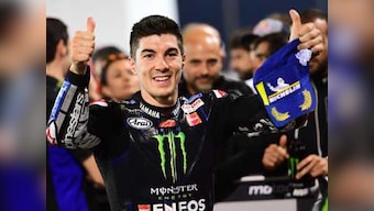Qatar MotoGP 2019: Maverick Vinales snatches pole position at crash-marred race in Doha