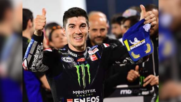 Qatar MotoGP 2019: Maverick Vinales snatches pole position at crash-marred race in Doha
