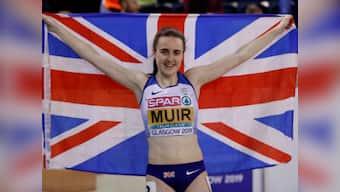 European Indoor Championships: Laura Muir defends 3,000 metres title; Katarina Johnson-Thompson wins pentathlon