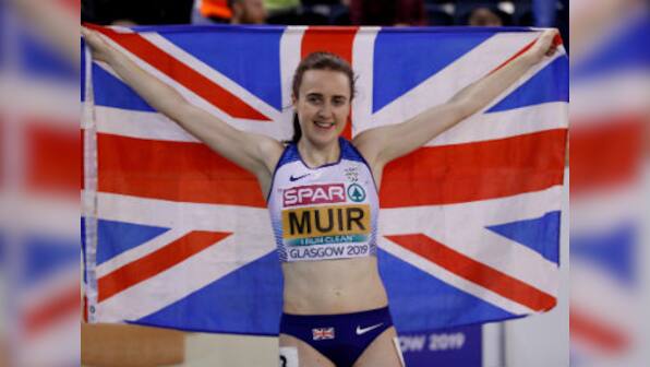 European Indoor Championships: Laura Muir defends 3,000 metres title; Katarina Johnson-Thompson wins pentathlon