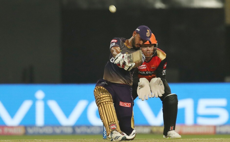 Chasing a big total, KKR’s Nitish Rana provided his side the perfect start as the opener scored 68 off 47 balls to take the pressure off the middle-order. Sportzpics 