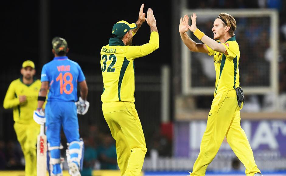 Adam Zampa showed once again his importance in the team. He removed in-form players like MS Dhoni and Kedar Jadhav before getting a well-settled Virat Kohli out. It was the Indian captain’s wicket which turned the game on its face. AFP