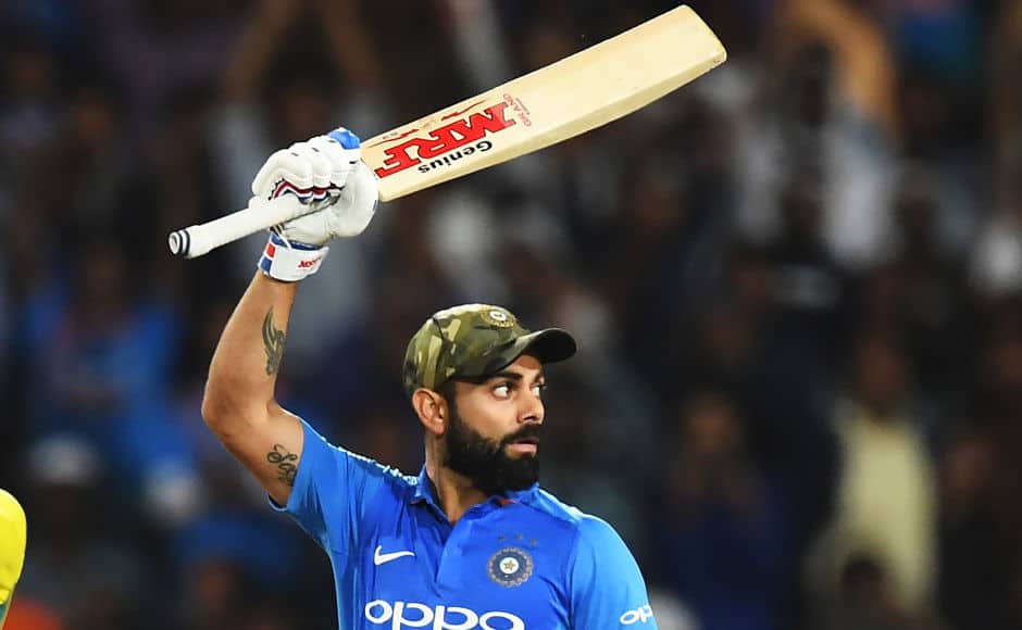 Chasing 314 to win, India were soon 27/3. Virat Kohli yet again showed why he is a different class altogether. He mastered his way to a 123 made off 95 balls but consistently lost out of partners at the other end and was not able to take India home. AFP