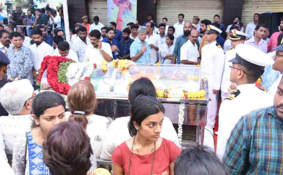 Mortal remains of Manohar Parrikar kept at the BJP office in Panaji. Twitter@BJP4Goa Mortal remains of Manohar Parrikar kept at the BJP office in Panaji. Twitter@BJP4Goa