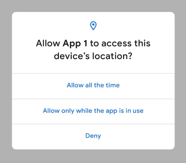 Device location access.