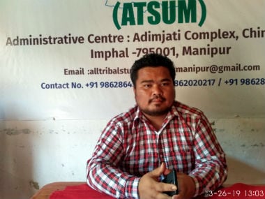 Selboi Haokip, general secretary of ATSUM. Image courtesy: 101Reporters