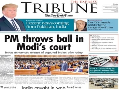 Friday's edition of The Express Tribune.